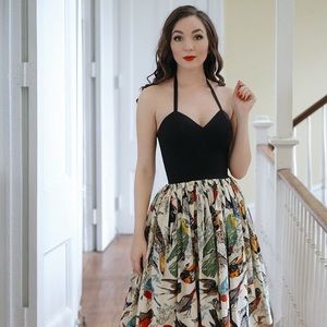 TRASHY DIVA Birds of a Feather Size 10 Ruby Midi